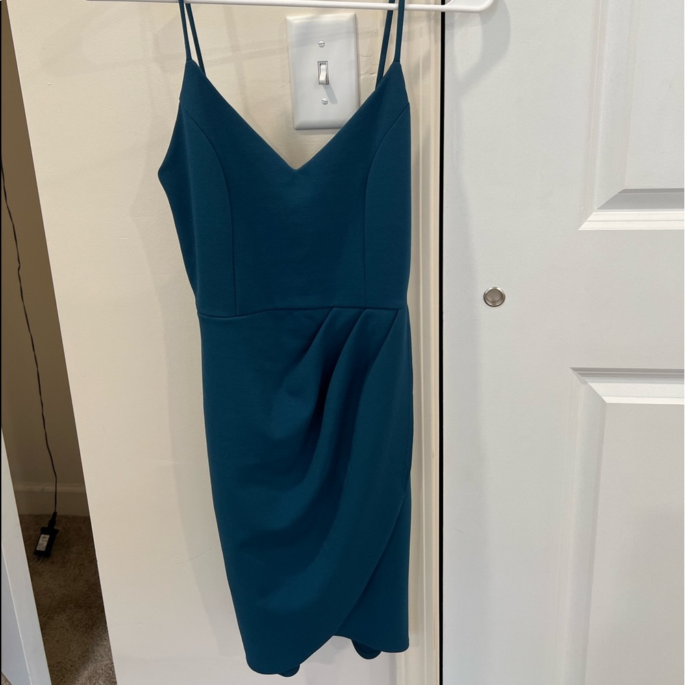 Teal mini dress